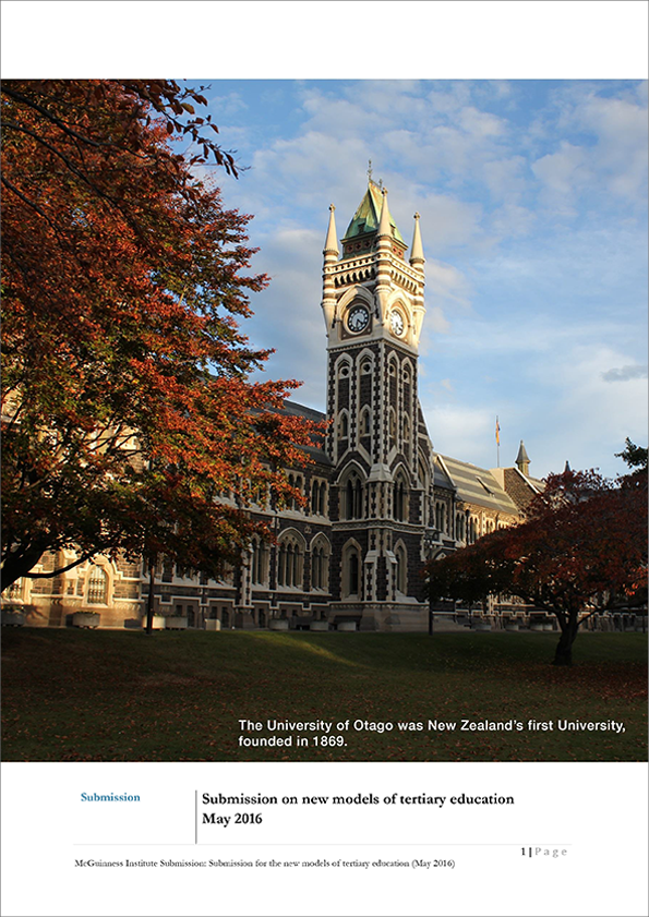 Submission 2016/05 – New models of tertiary education