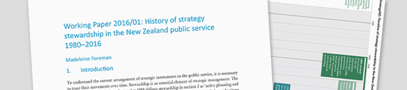 Working Paper 2016/01: History of strategy stewardship in the New Zealand public service 1980–2016 published