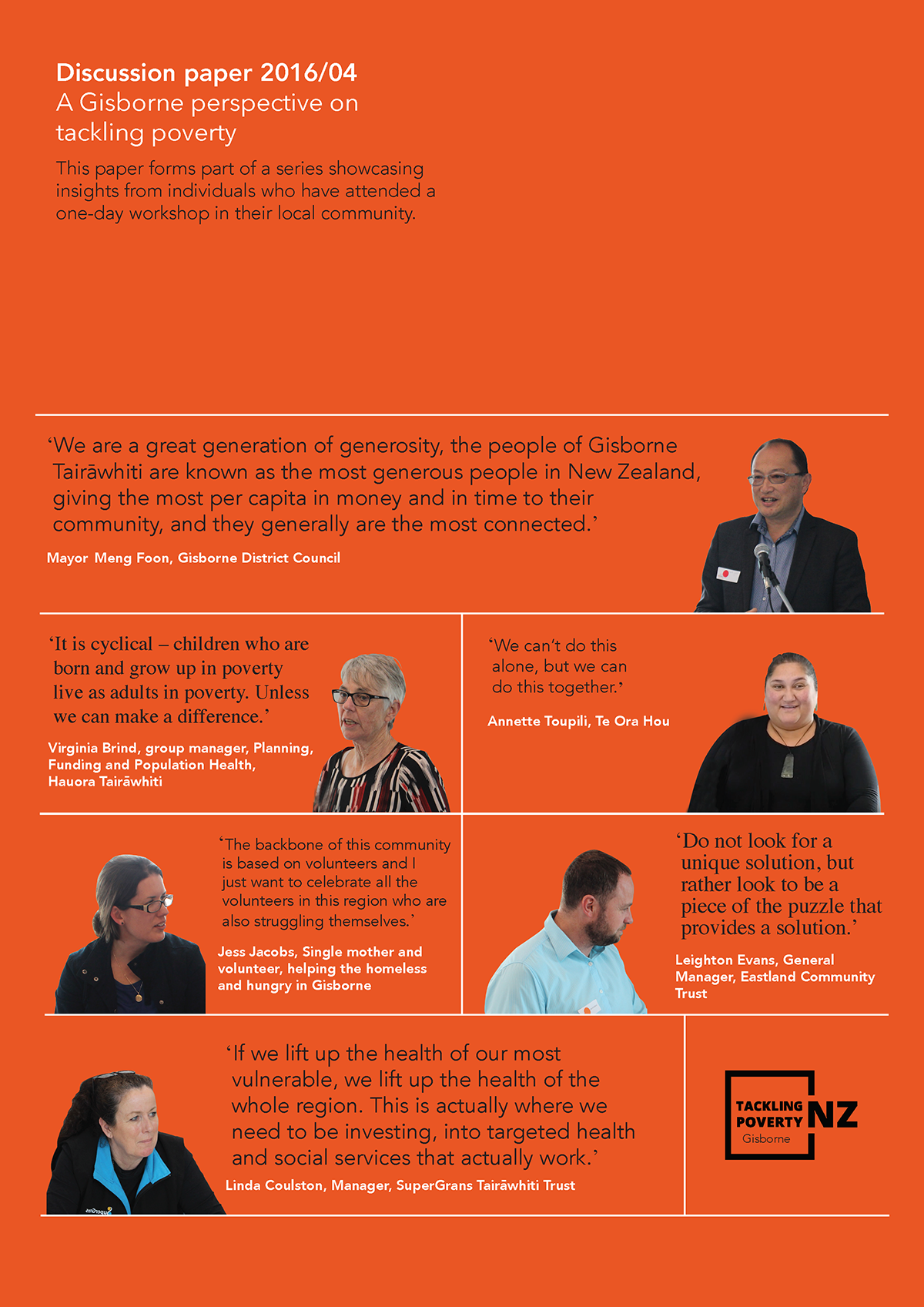 Discussion paper 2016/04 – A Gisborne perspective on tackling poverty