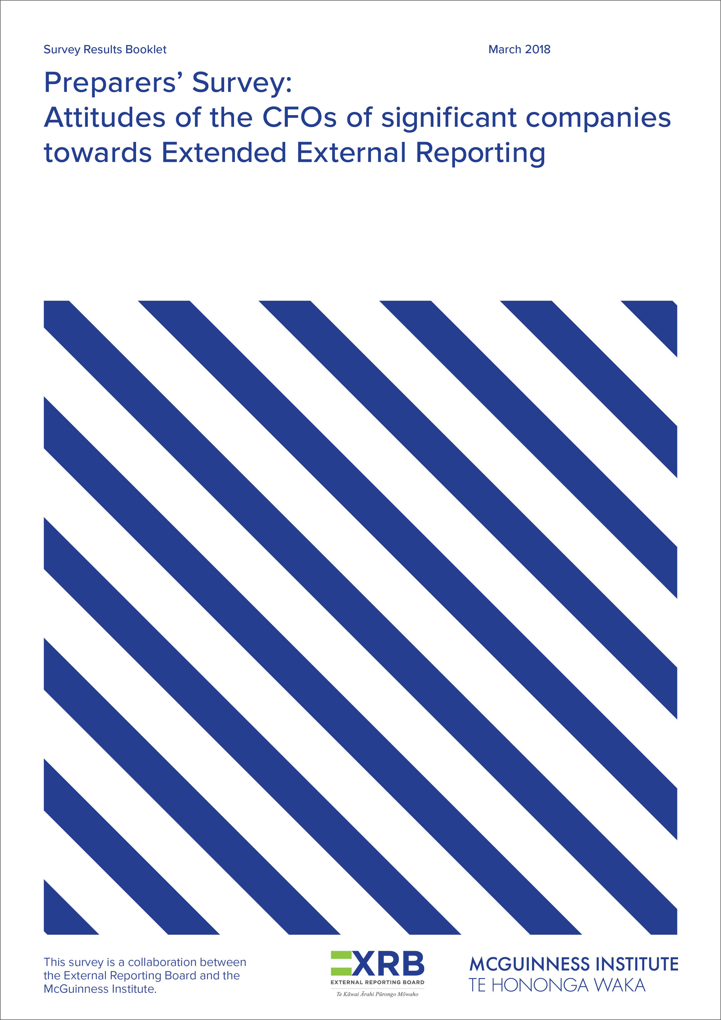 Preparers' Survey: Attitudes of the CFOs of significant companies towards Extended External Reporting