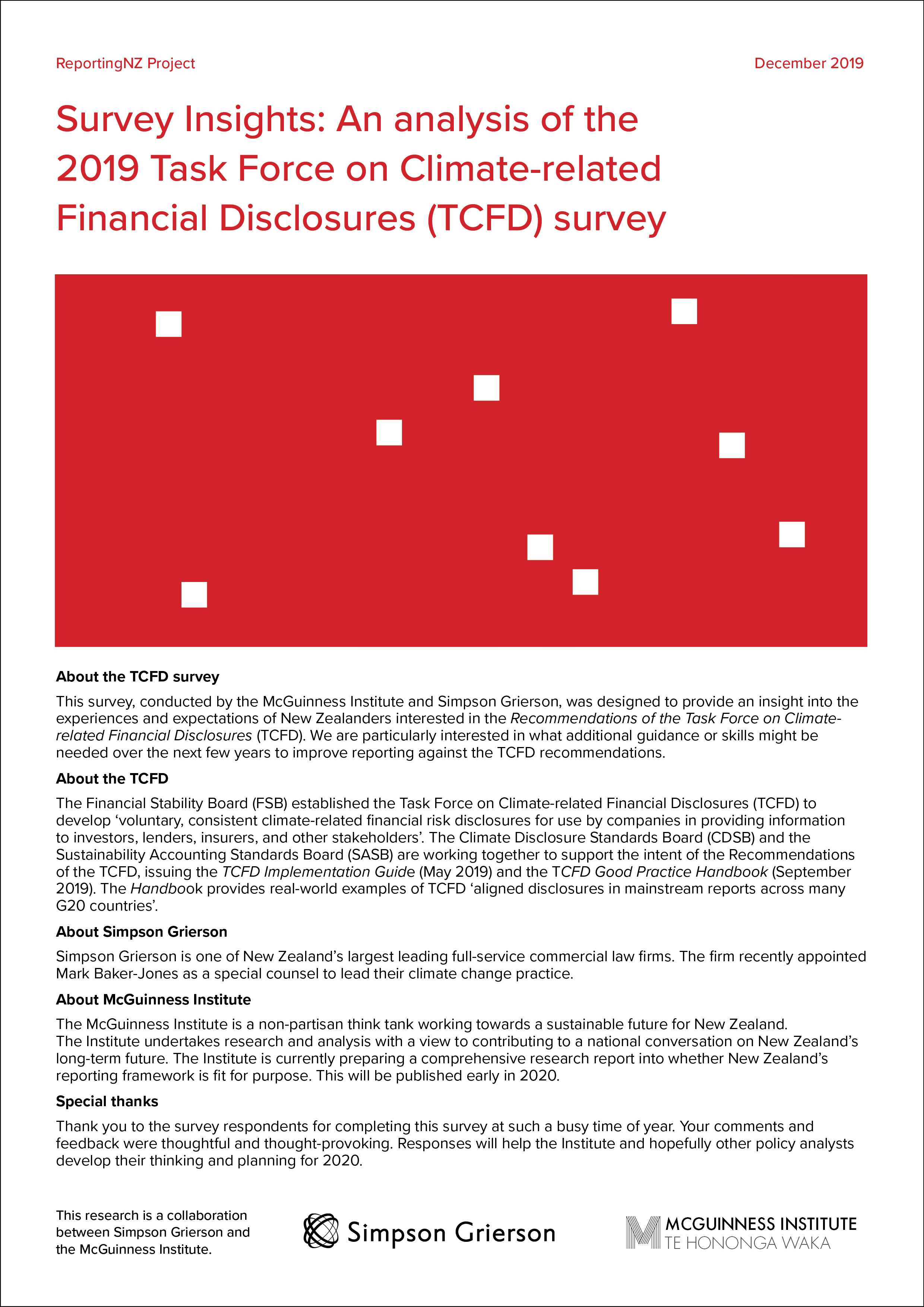 Survey Insights: An analysis of the 2019 Task Force on Climate-related Financial Disclosures (TCFD) survey 