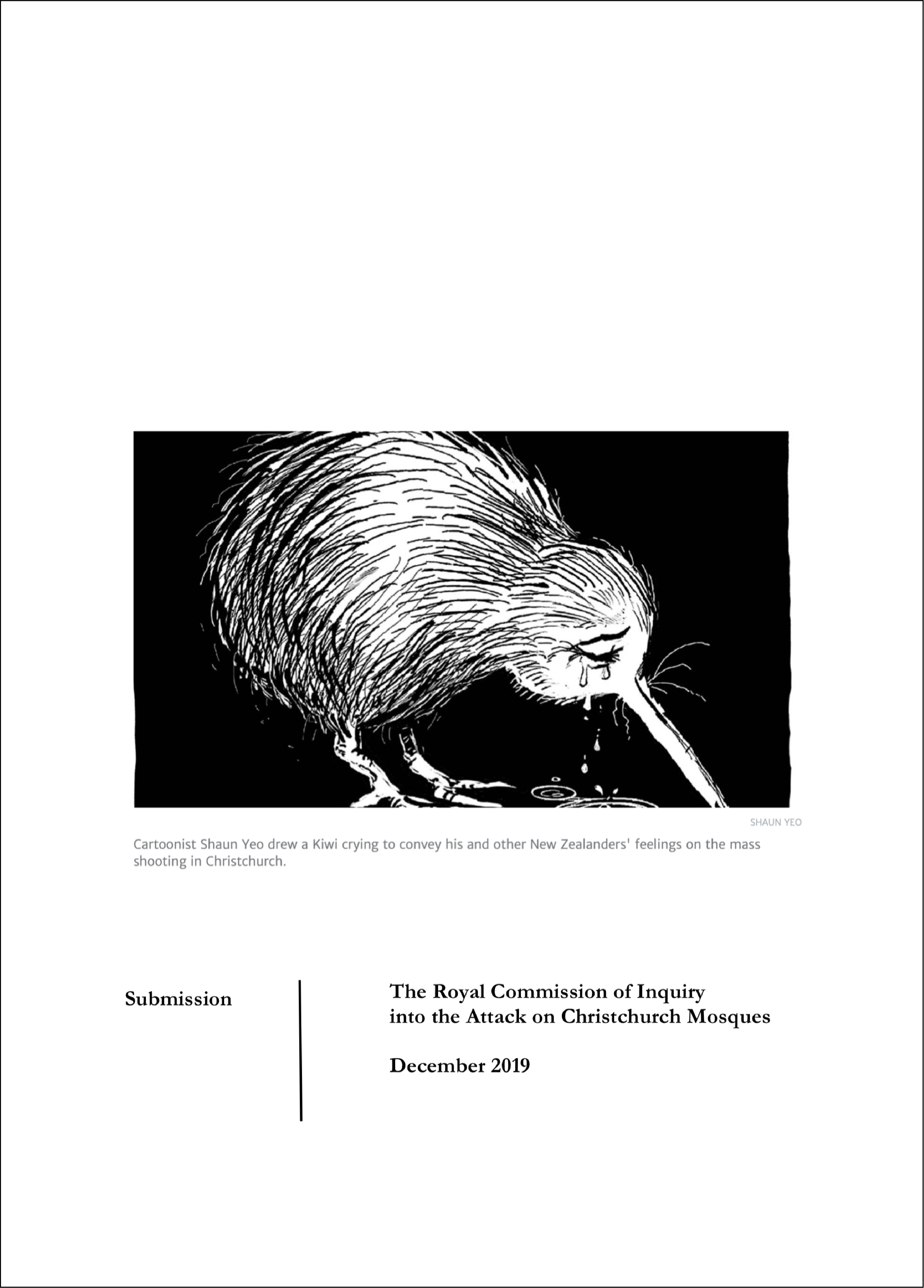 Submission 2019/08 – The Attack on Christchurch Mosques