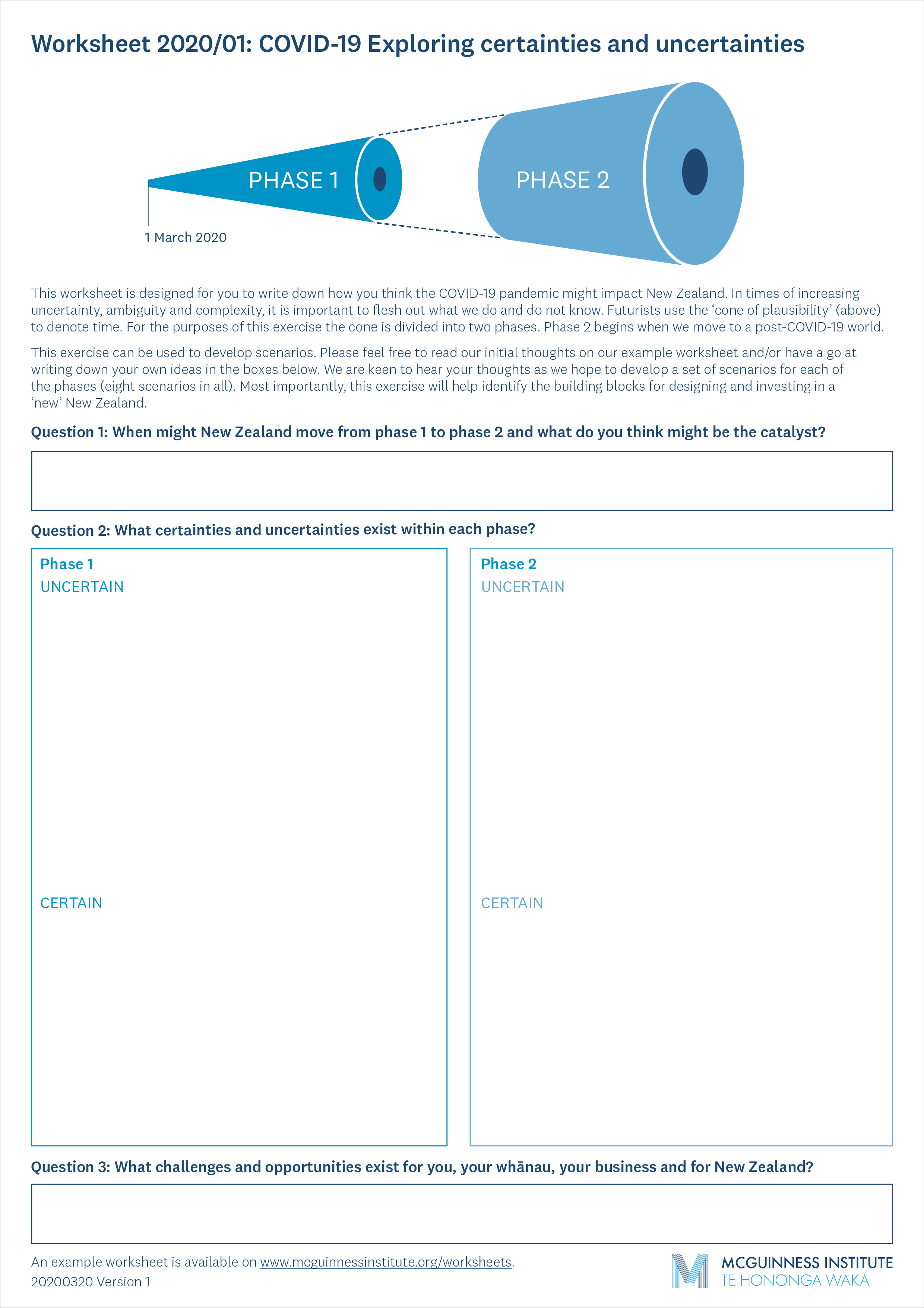 Worksheet 2020/01: COVID-19 Exploring certainties and uncertainties