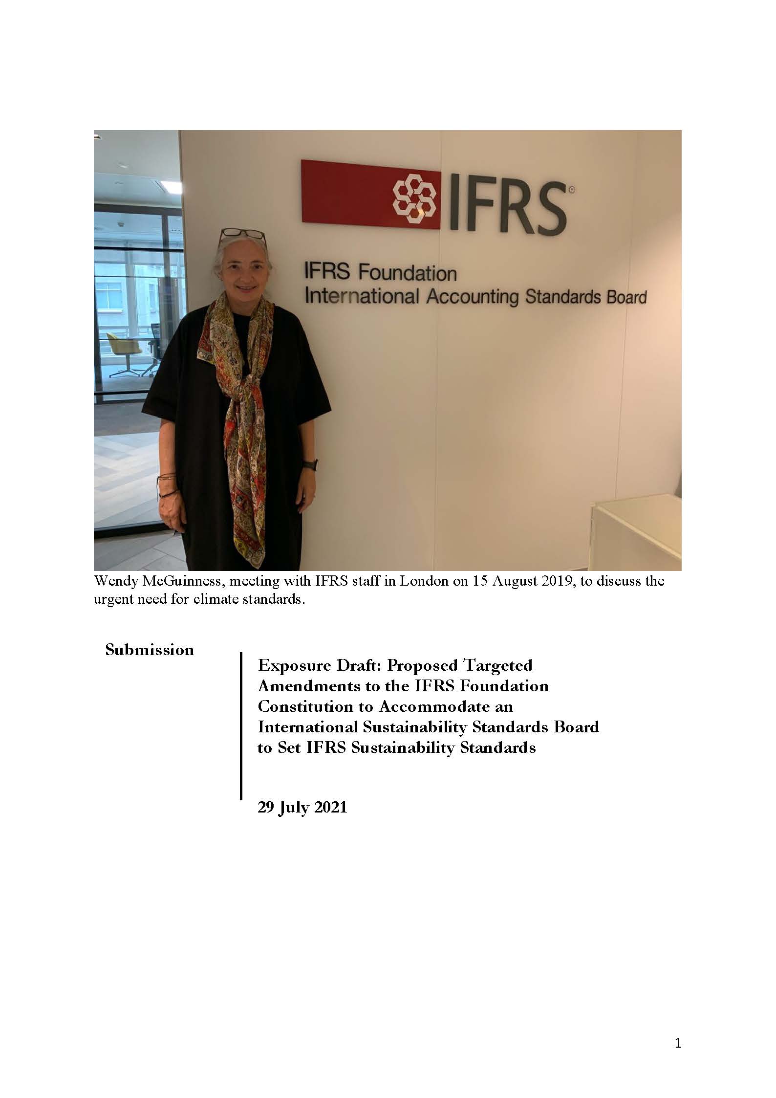 Submission 2021/04 – Exposure Draft: Proposed Targeted Amendments to the IFRS Foundation Constitution to Accommodate an International Sustainability Standards Board to Set IFRS Sustainability Standards