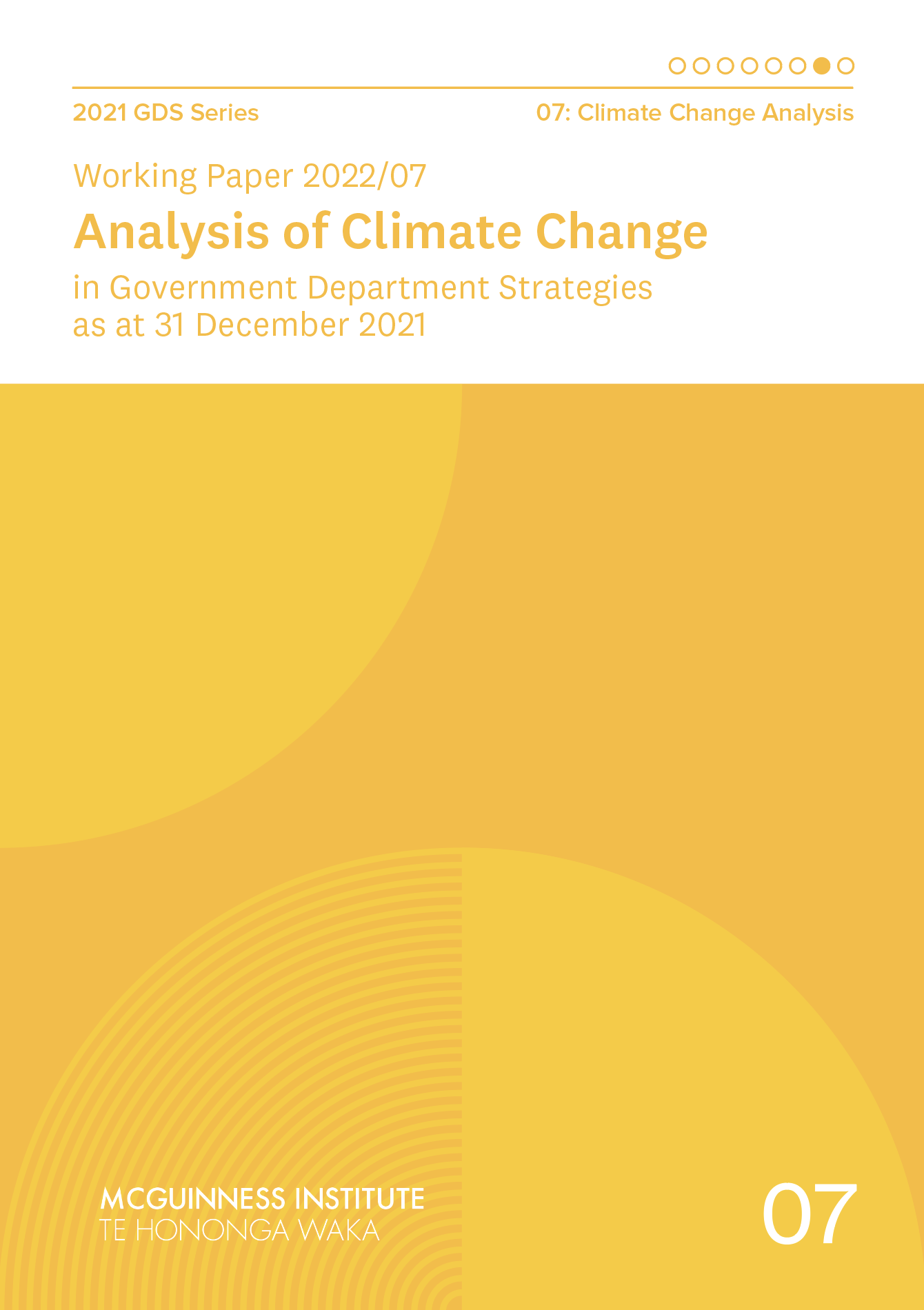 Working Paper 2022/07 - Analysis of Climate Change