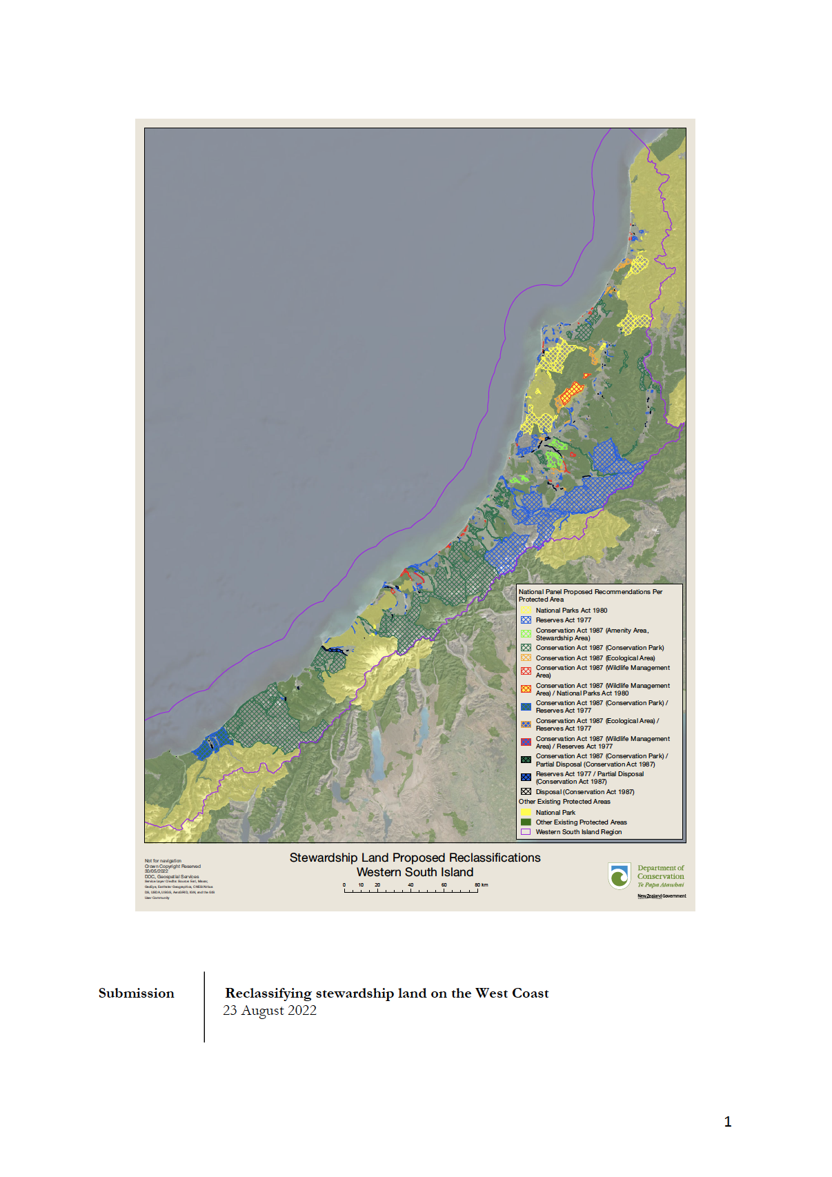 Submission 2022/09 – Reclassifying stewardship land on the West Coast