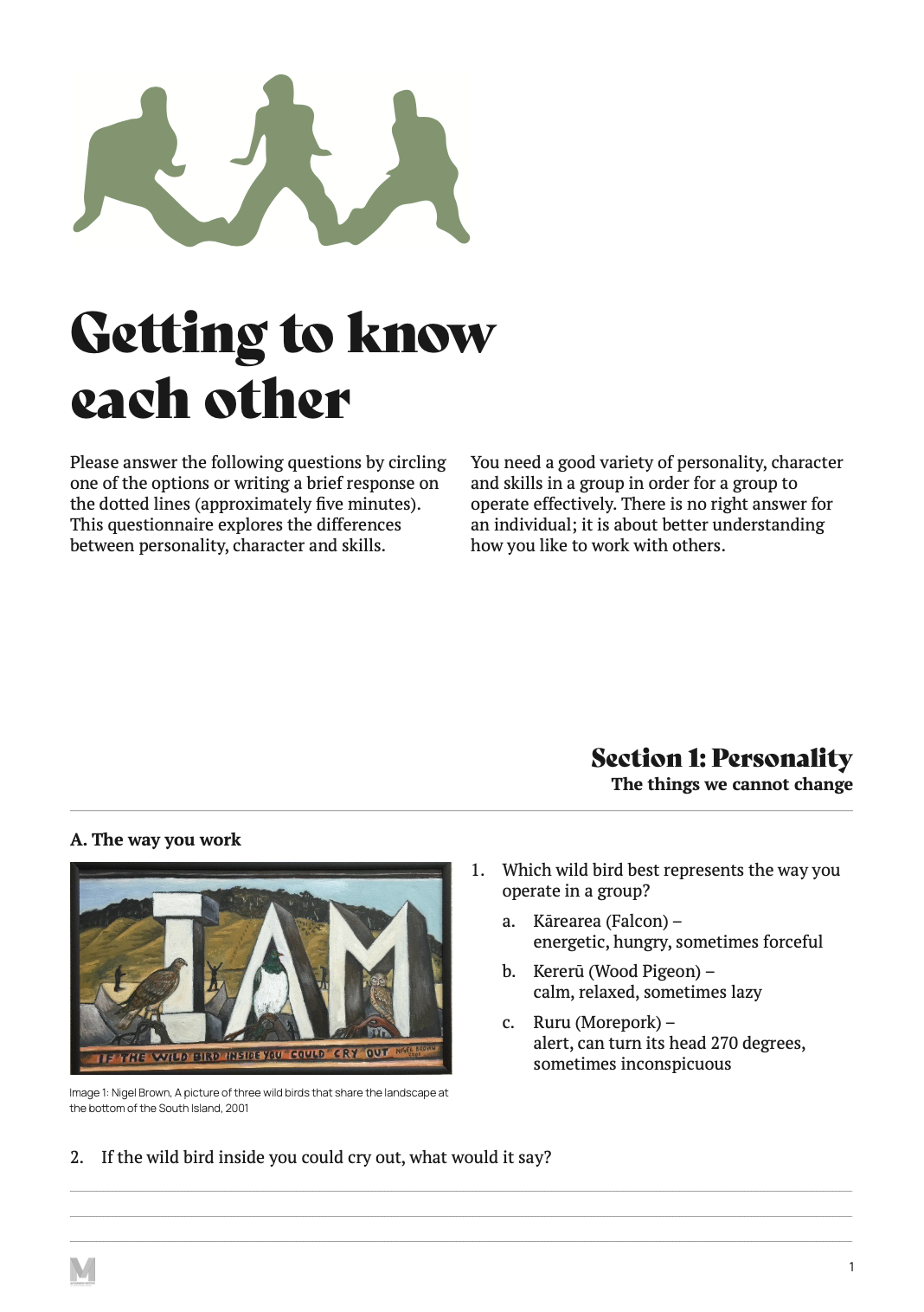 'Getting to know each other' Questionnaire