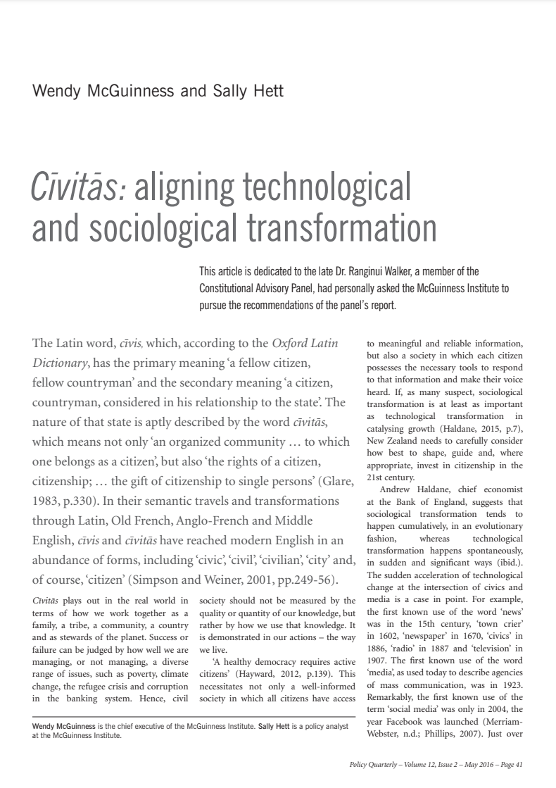 Cīvitās: aligning technological and sociological transformation