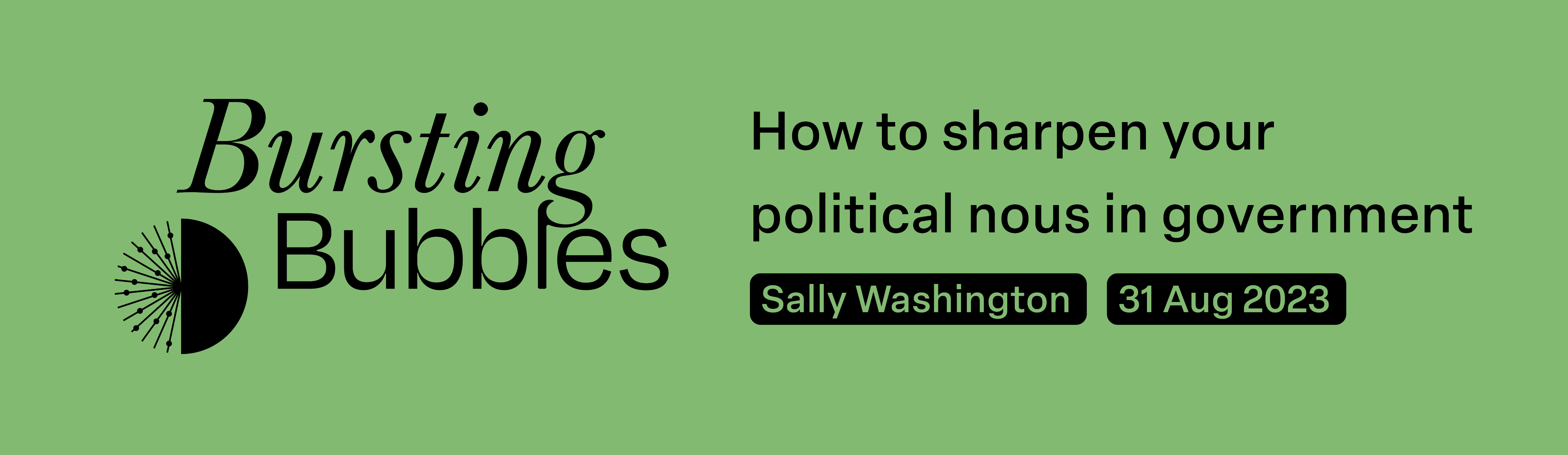 How to sharpen your political nous in government, with Sally Washington