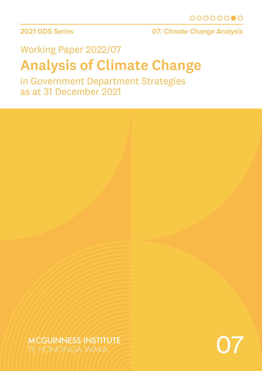 Working Paper 2022/07 – Analysis of Climate Change in Government Department Strategies as at 31 December 2021