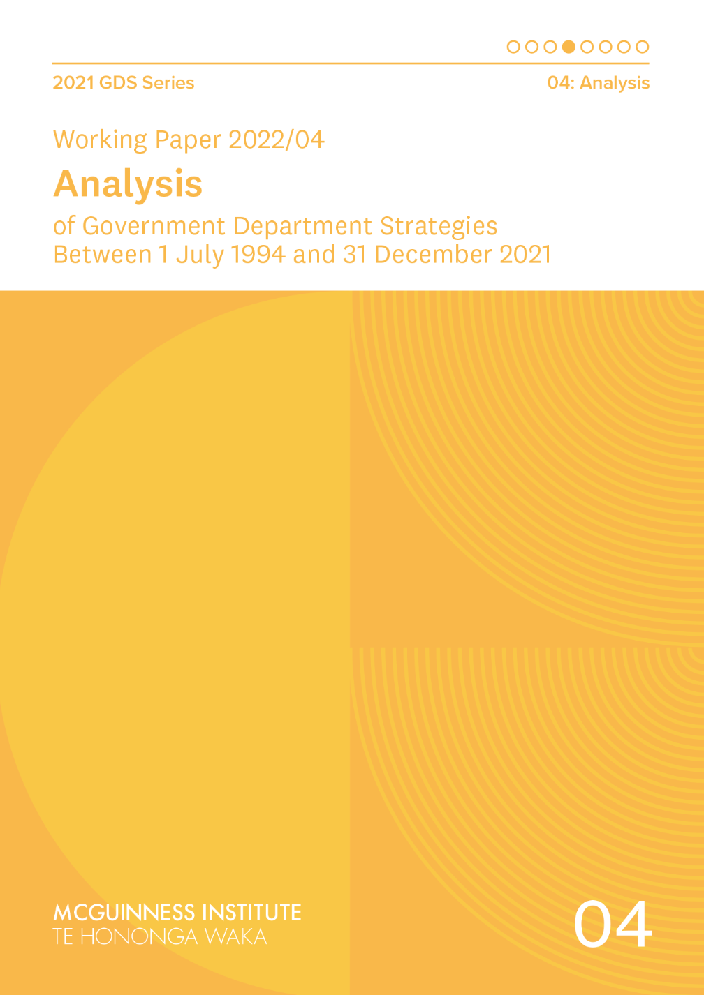 Working Paper 2022/04 – Analysis of Government Department Strategies Between 1 July 1994 and 31 December 2021