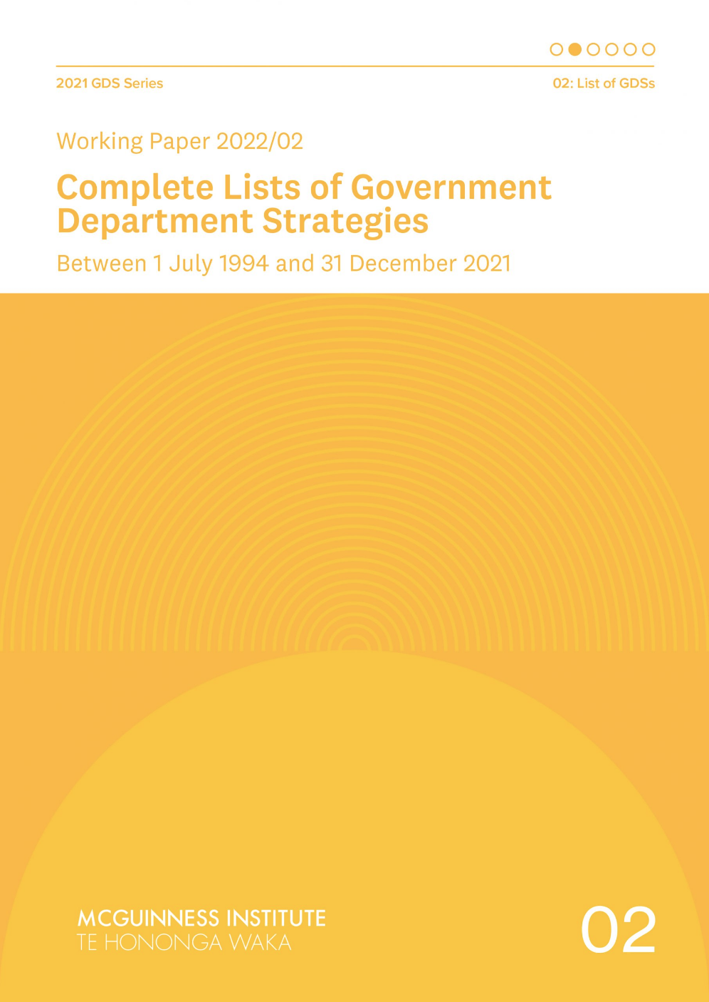 Working Paper 2022/02 – Complete Lists of Government Department Strategies Between 1 July 1994 and 31 December 2021