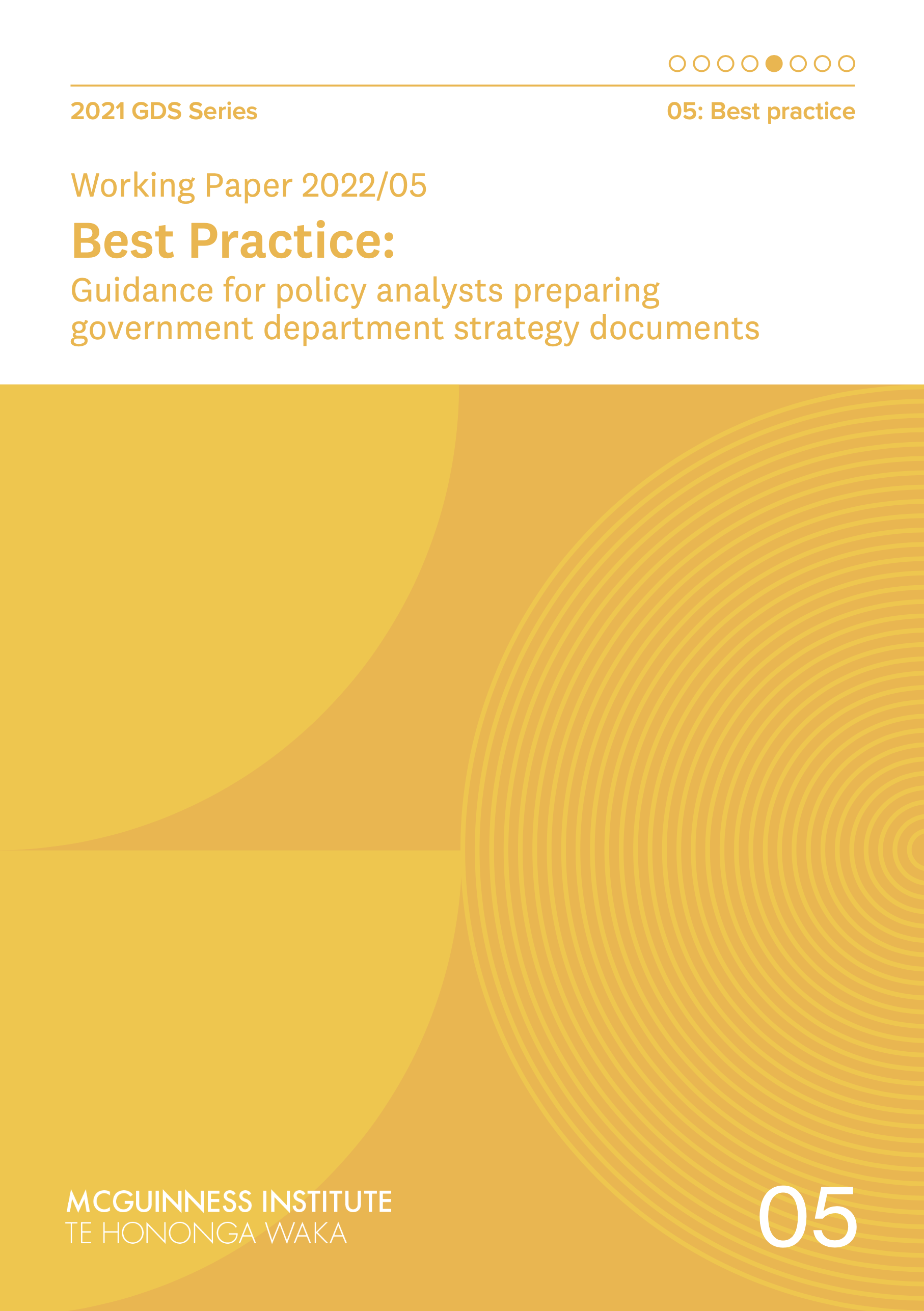 Working Paper 2022/05 – Best Practice: Guidance for Policy Analysts Preparing Government Department Strategy Documents