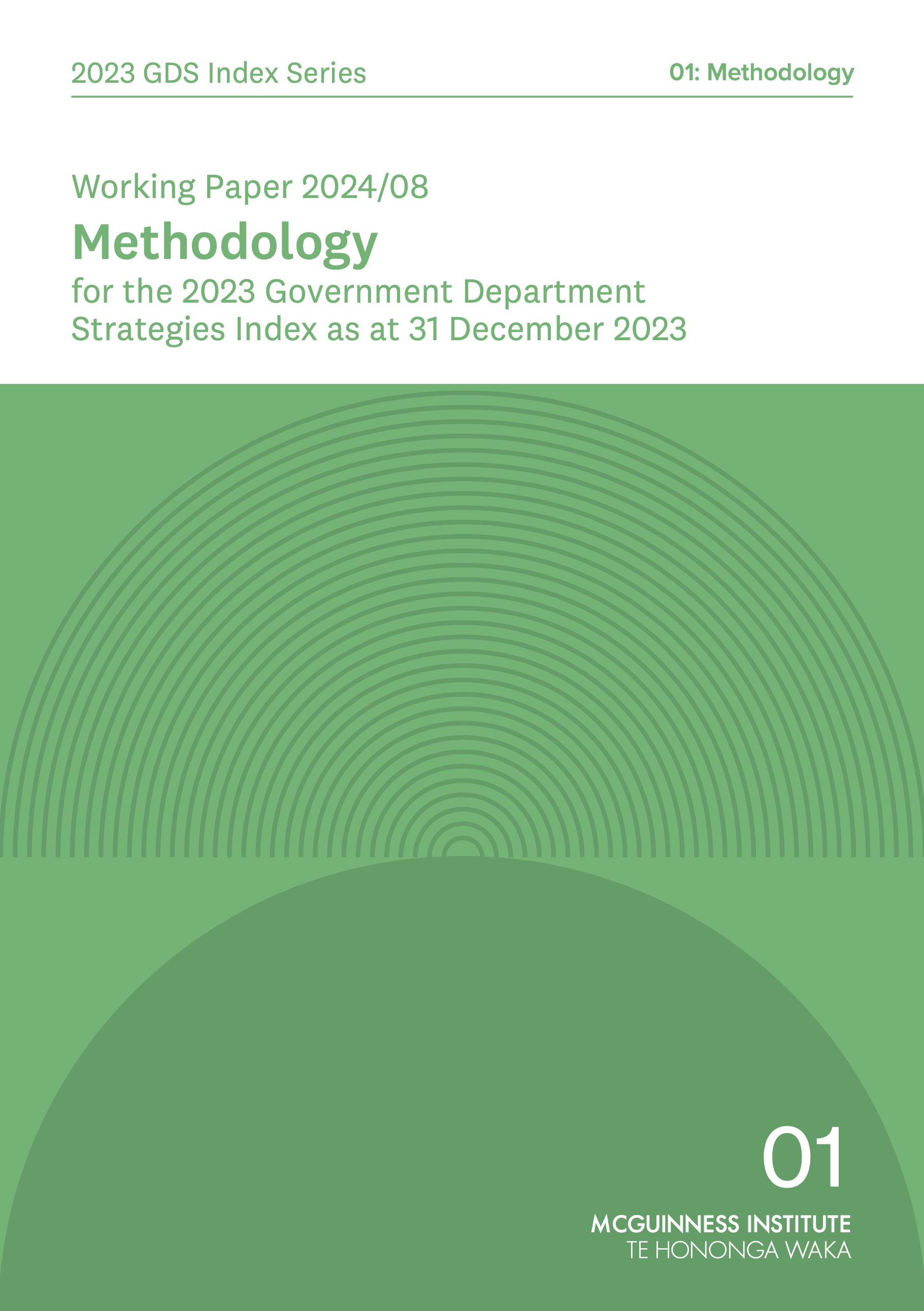 Working Paper 2024/08 – Methodology for the 2023 Government Department Strategies Index 