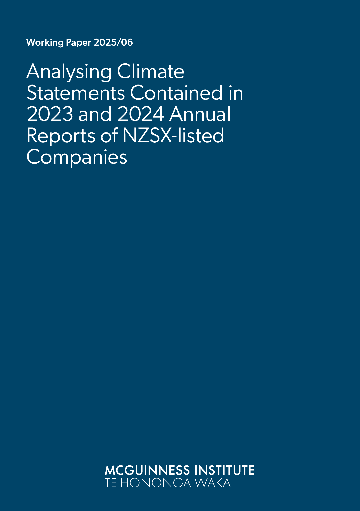 Working Paper 2024/13 – Analysing Carbon Offset Information Disclosed in 2021, 2022 and 2023 Annual Reports of NZSX-listed companies