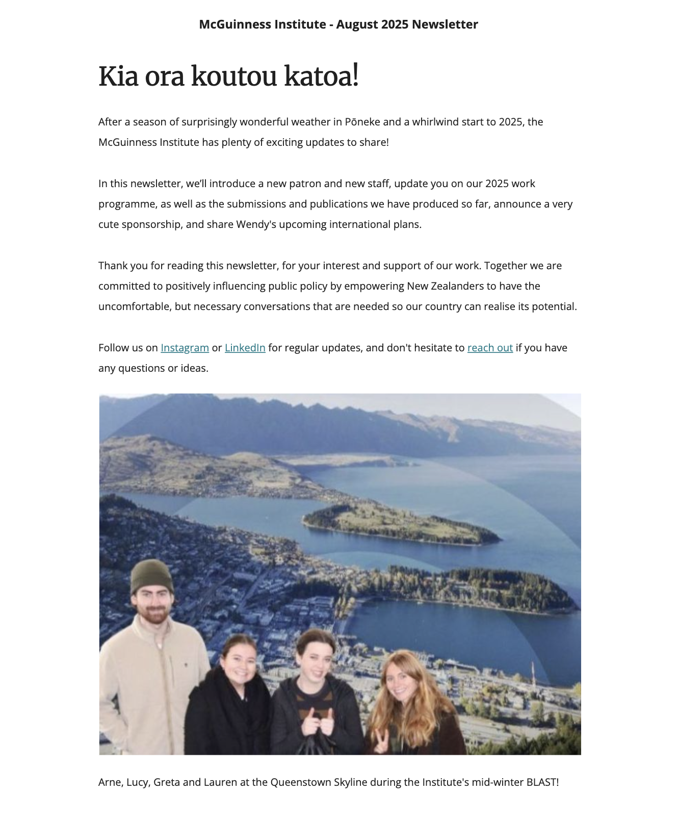 McGuinness Institute's Strategy Pyramid