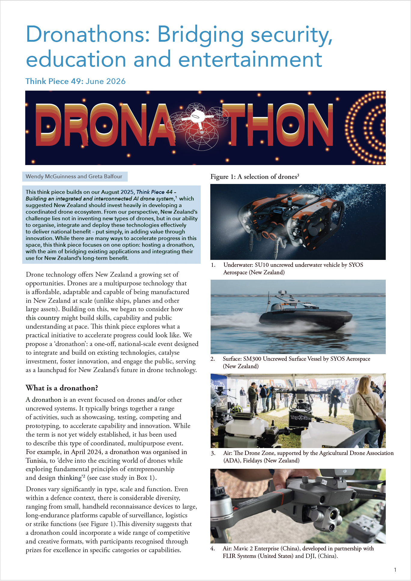 Think Piece 48 – Dronathons: Bridging security, education and entertainment 2023 GDS Index Handbook