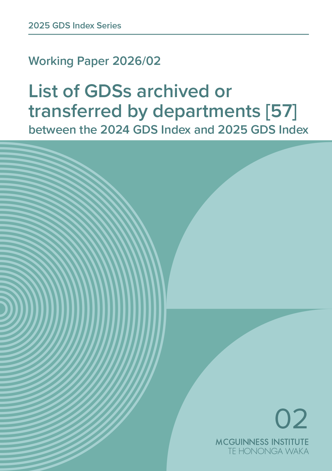 Working Paper 2026/02 List of GDSs archived between the 2024 GDS Index and 2025 GDS Index Draft