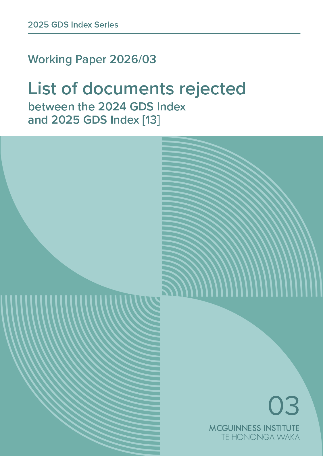 Working Paper 2026/02 List of GDSs archived between the 2024 GDS Index and 2025 GDS Index Draft